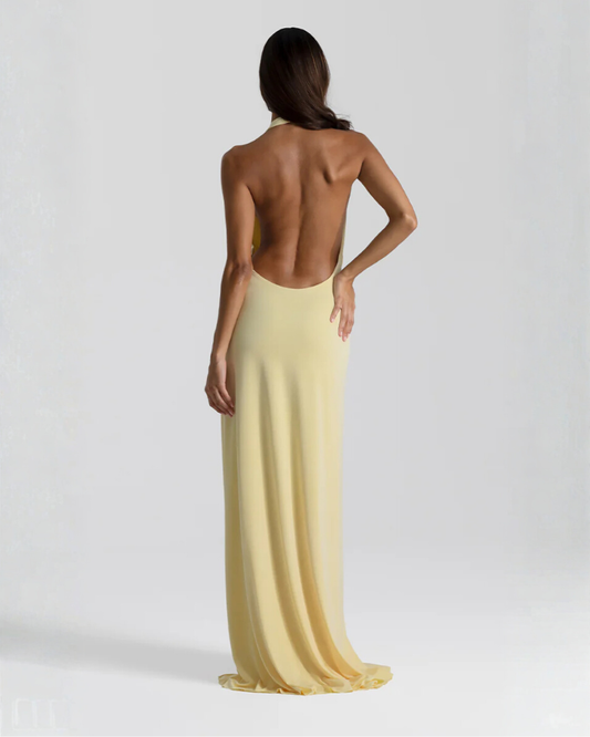 Mila | Halter-Neck Backless Maxi Dress