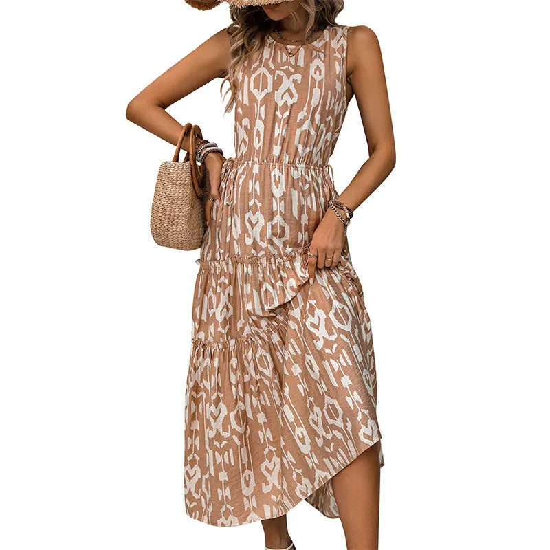 Midi Dress | Women's Sleeveless Printed Blake — product view 5