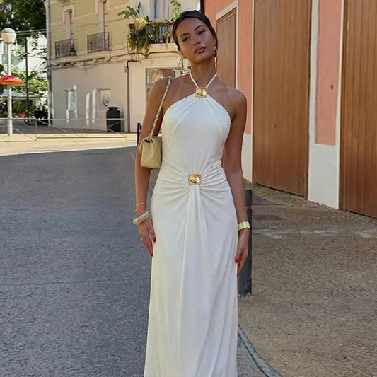 Halter Maxi Dress | Women's Elegant Phoebe, product image 2