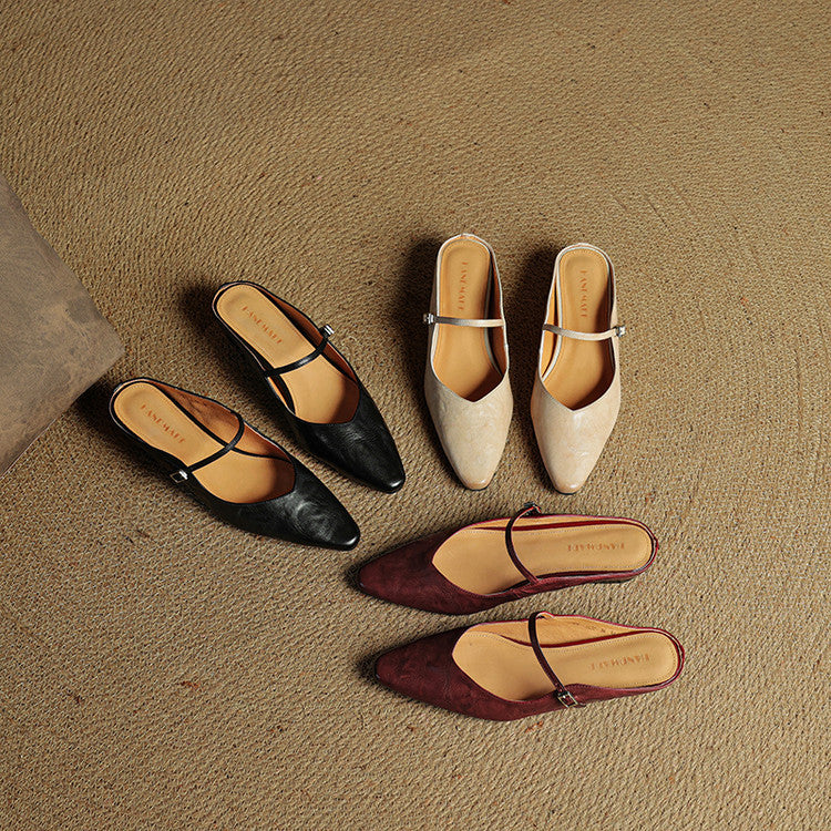 Refined Women's Pointed-Toe Slingback Ballet Flats — product view 25