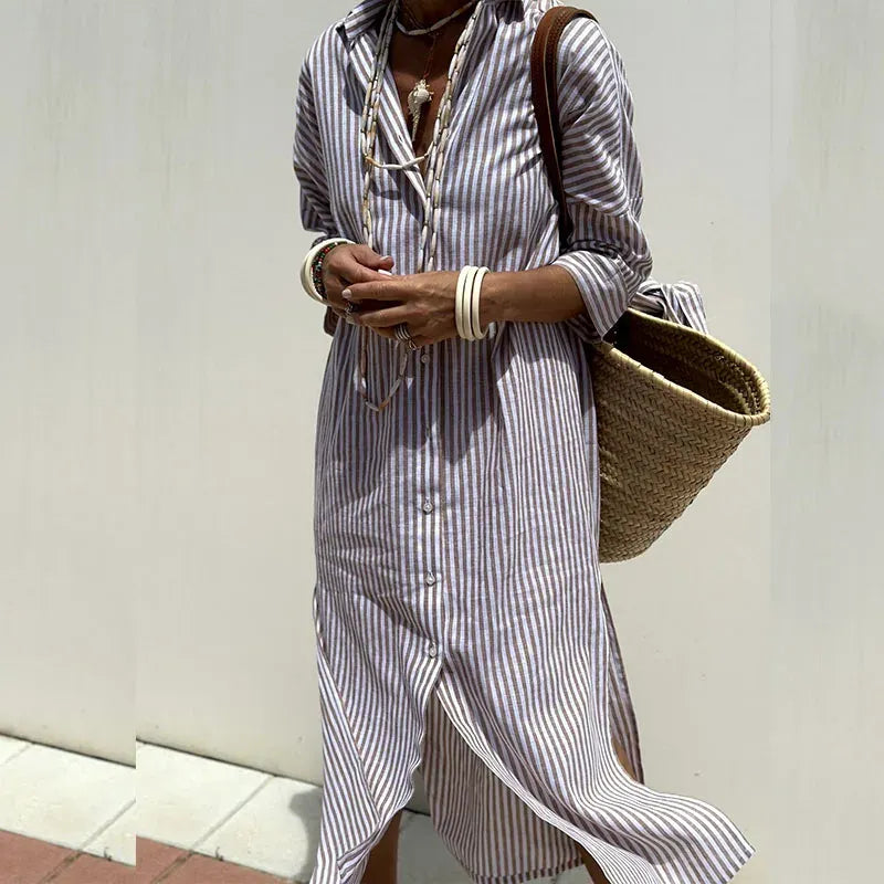 Shirt Dress | Women's Elegant Striped Asher, product image 5