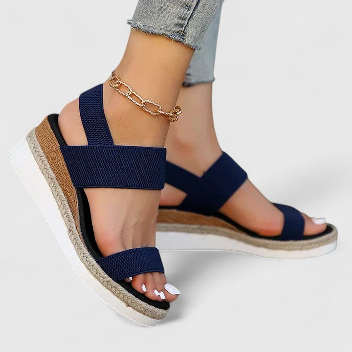 Effortless Orthopedic Elastic-Strap Wedge Sandals — product view 11