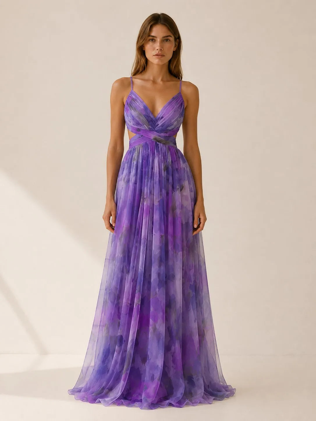 Chloe | Women's Floral V-Neck Wedding Guest Maxi Dress – product image 9