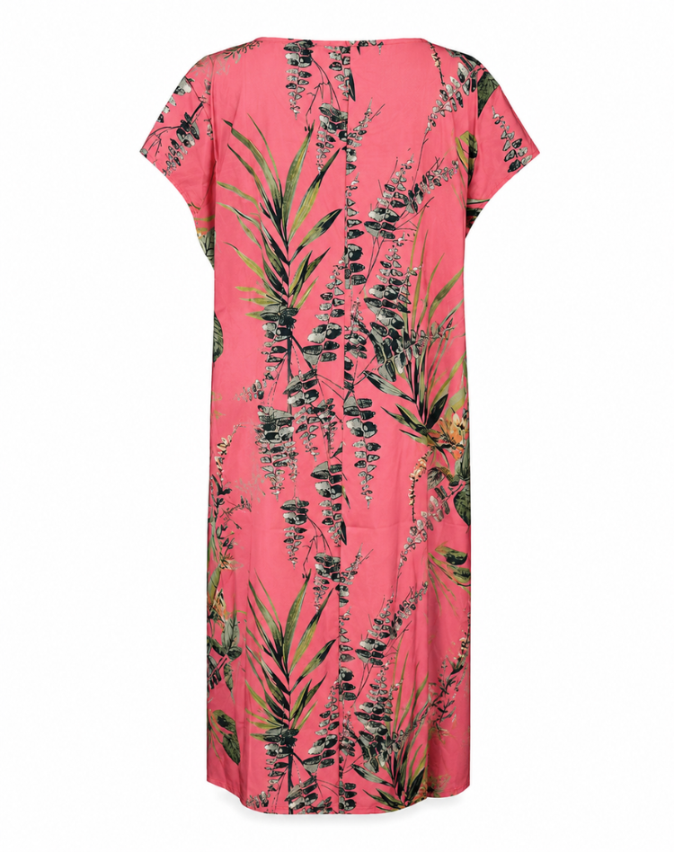 Breezy Floral Short-Sleeve Summer Midi Dress — product view 13