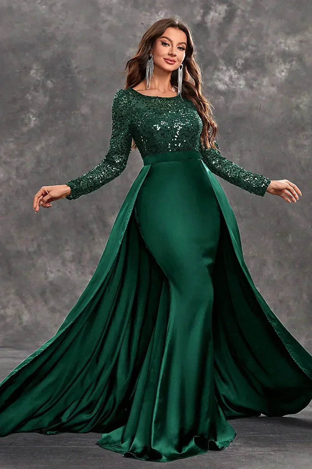 Glamorous Women's Black Sequin Formal Evening Maxi Dress — product view 6