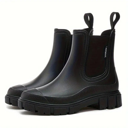 Women's Chelsea Boots | Waterproof Chunky Ankle Boots — Color: Black