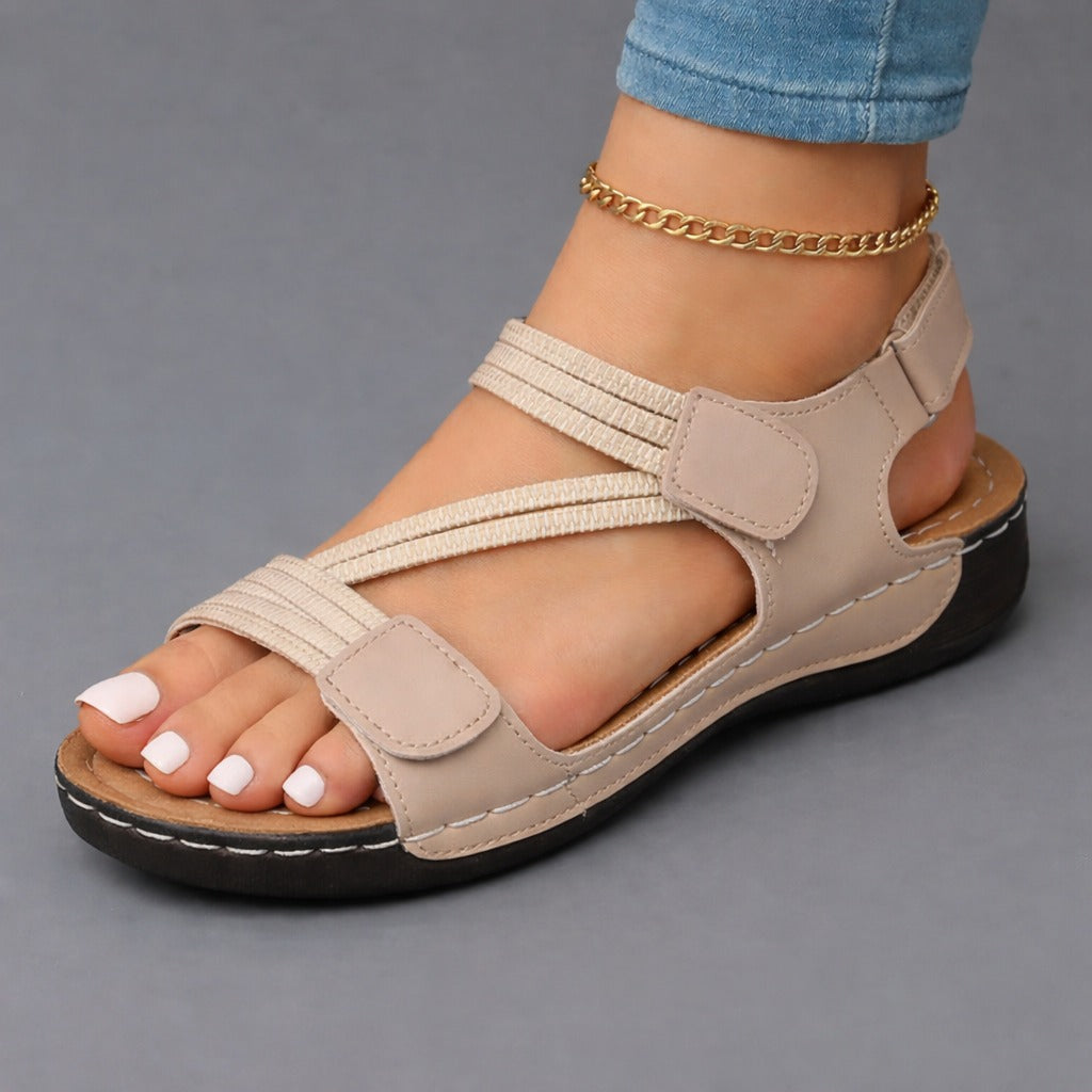 Easy Women's Slip-On Walking Wedge Sandals — product view 5