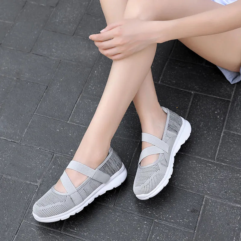 Ballet Flats | Women's Knitted Adjustable Premium, product image 3