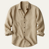Classic Men's Long-Sleeve Summer Linen Shirt — product view 1
