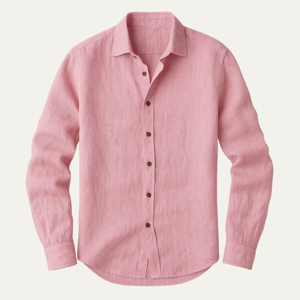 Classic Men's Long-Sleeve Summer Linen Shirt — product view 9