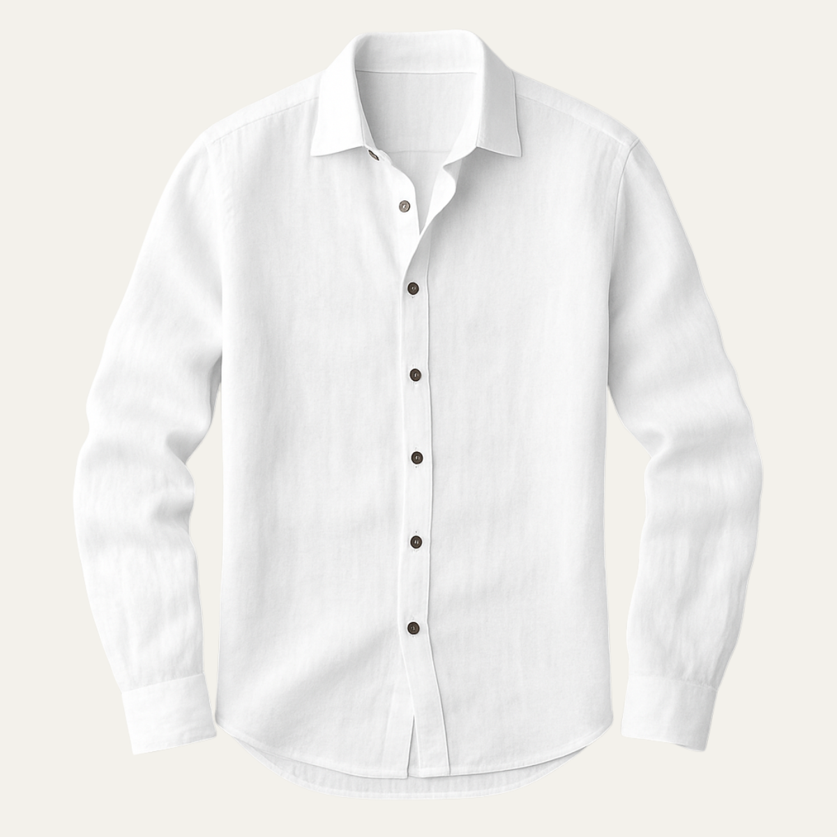Classic Men's Long-Sleeve Summer Linen Shirt — product view 7