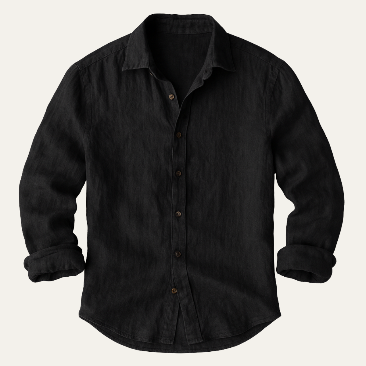Classic Men's Long-Sleeve Summer Linen Shirt — product view 13