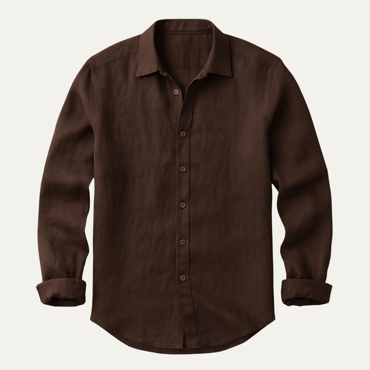 Classic Men's Long-Sleeve Summer Linen Shirt — product view 11