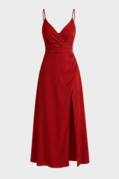 Elegant V-Neck Wedding Guest Formal Maxi Dress — product view 6