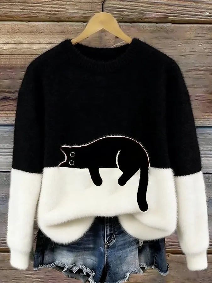 Ines | Cat Motif Knit Sweater, product image 5