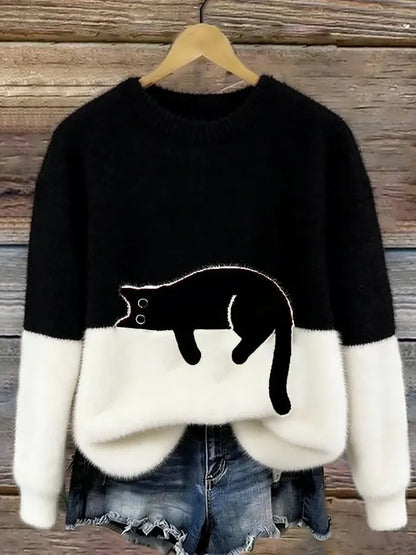Ines | Cat Motif Knit Sweater, product image 5