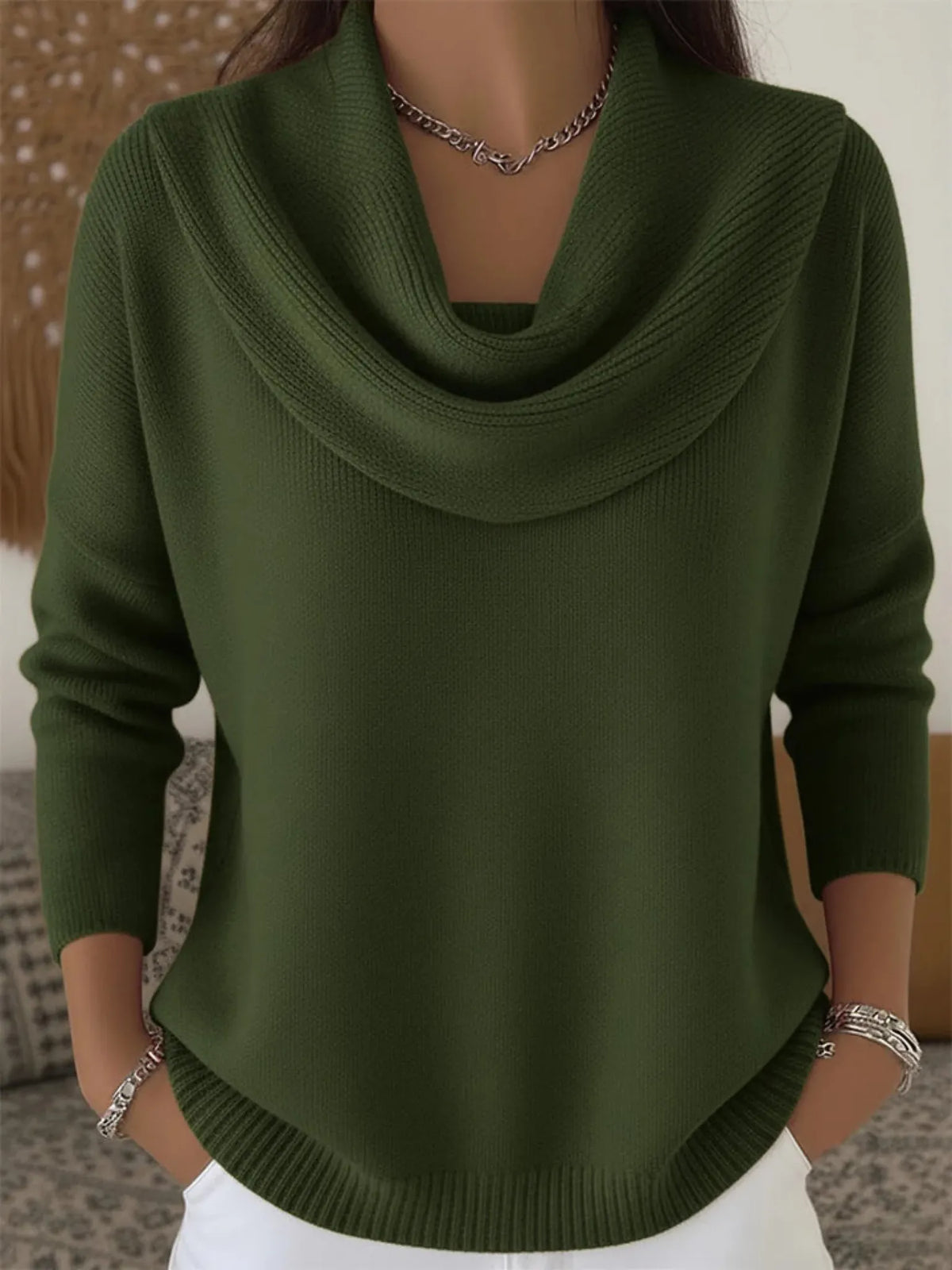 Thea | Cowl-Neck Knit Jumper, product image 3