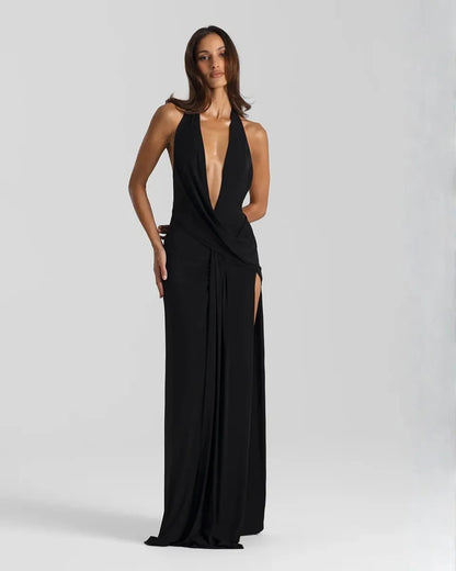 Mila | Halter-Neck Backless Maxi Dress, product image 4