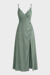 Elegant V-Neck Wedding Guest Formal Maxi Dress — product view 1