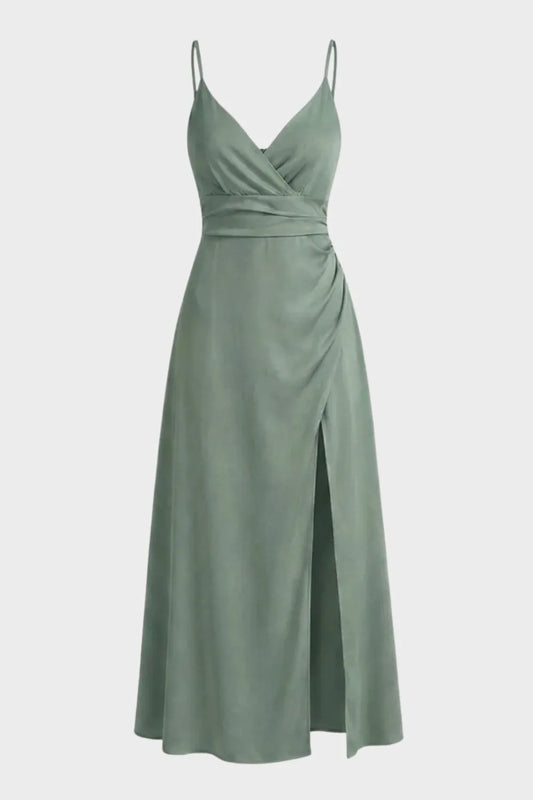 Elegant V-Neck Wedding Guest Formal Maxi Dress — product view 1
