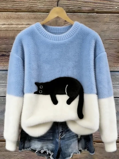 Ines | Cat Motif Knit Sweater, product image 1