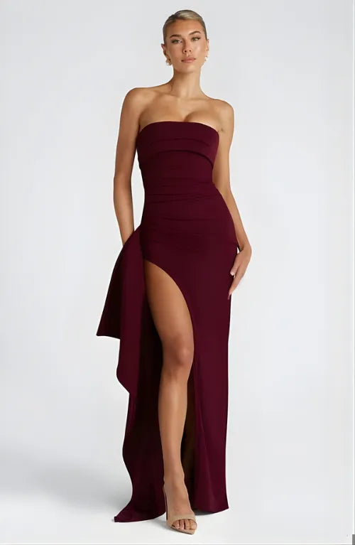 Kirrily - Strapless Draped Maxi Dress - product view 5 - Sela Look