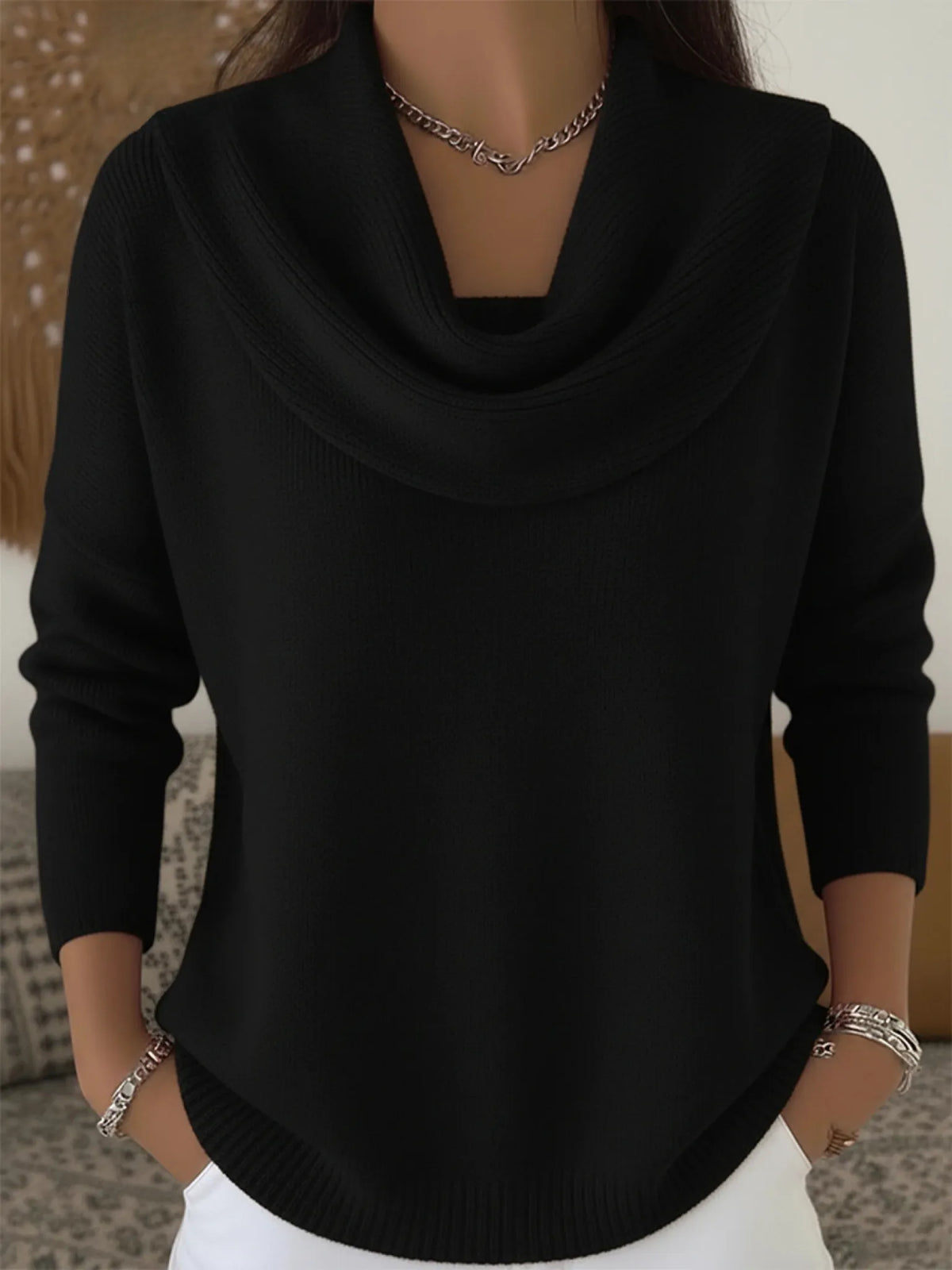 Thea | Cowl-Neck Knit Jumper, product image 5