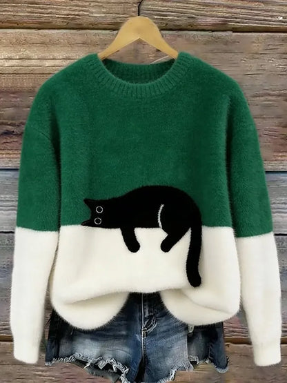 Ines | Cat Motif Knit Sweater, product image 4