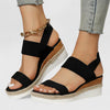 Effortless Orthopedic Elastic-Strap Wedge Sandals — product view 1
