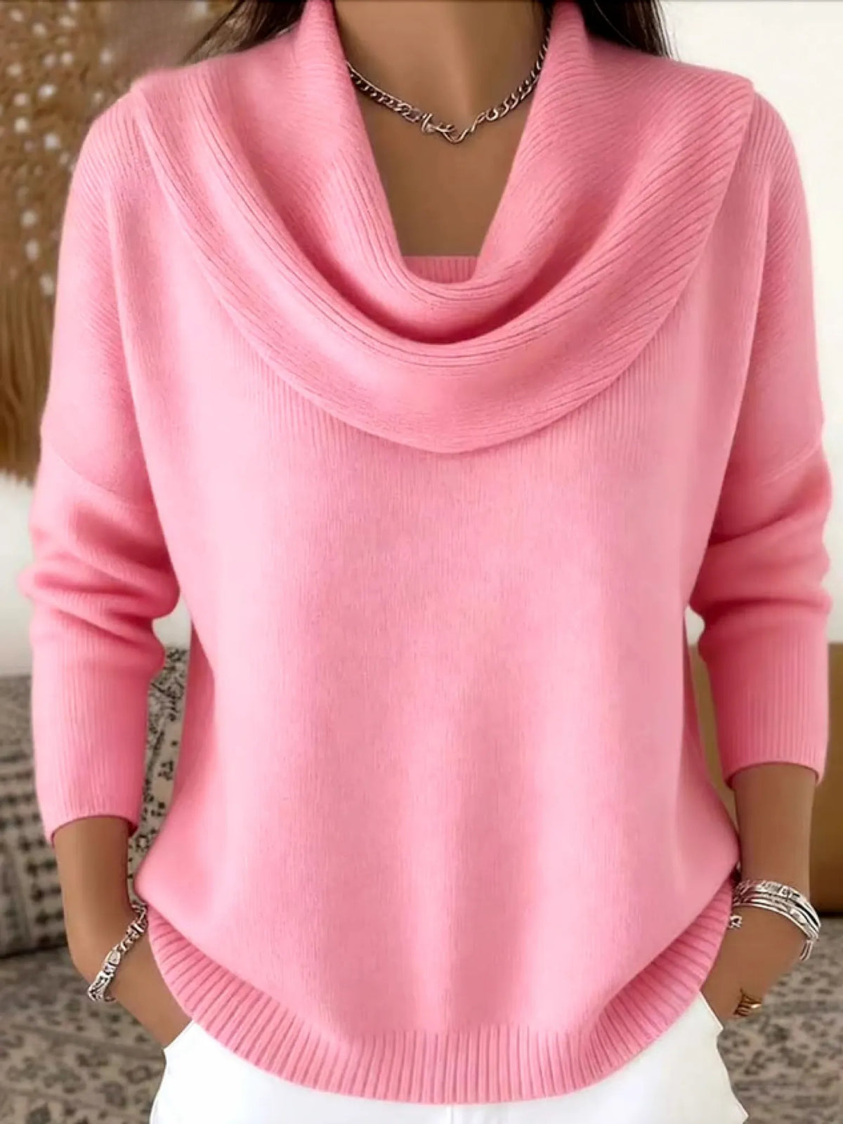 Thea | Cowl-Neck Knit Jumper, product image 6