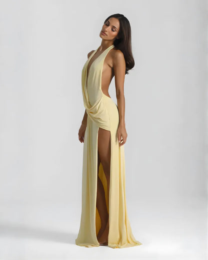 Mila | Halter-Neck Backless Maxi Dress, product image 3