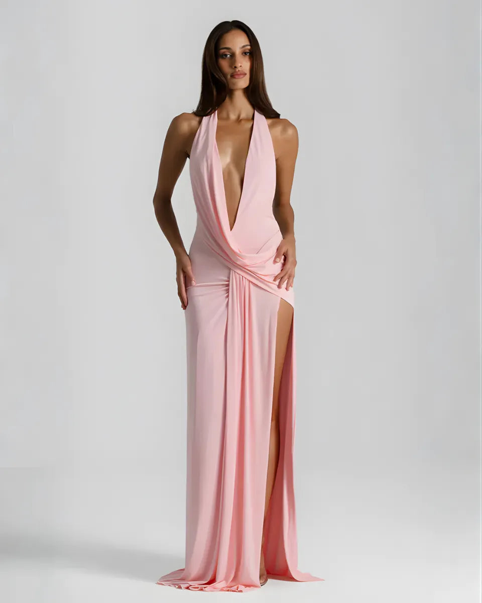 Mila | Halter-Neck Backless Maxi Dress, product image 8