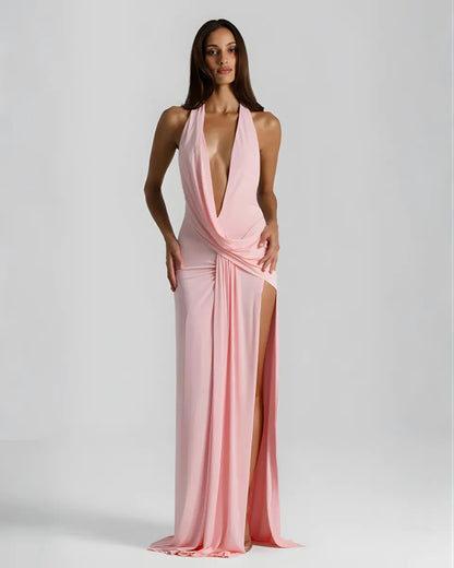 Mila | Halter-Neck Backless Maxi Dress, product image 8