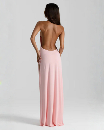 Mila | Halter-Neck Backless Maxi Dress