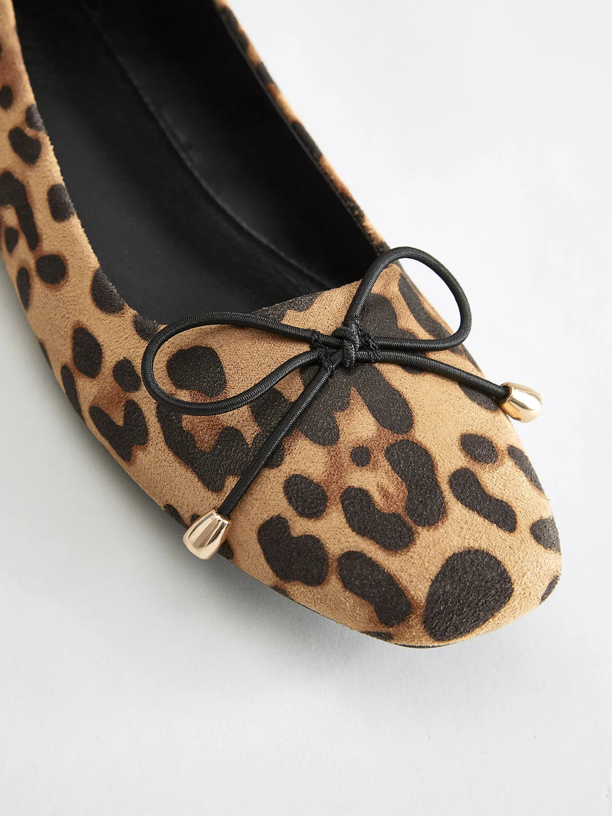 Ballet Flats | Women's Leopard Print Bow-Detail, product image 3