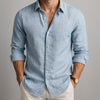 Breezy Men's Long-Sleeve Summer Linen Shirt — product view 1