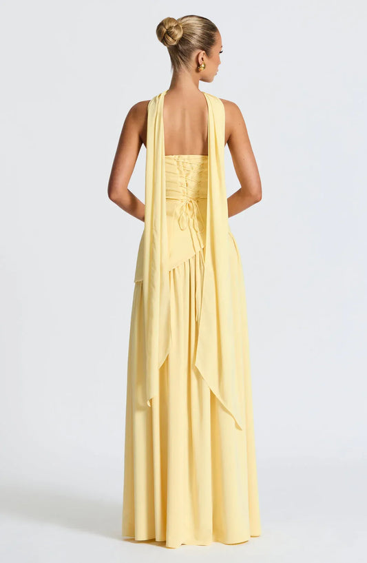 Crimson | Strapless Maxi Gown with Scarf, product image 2