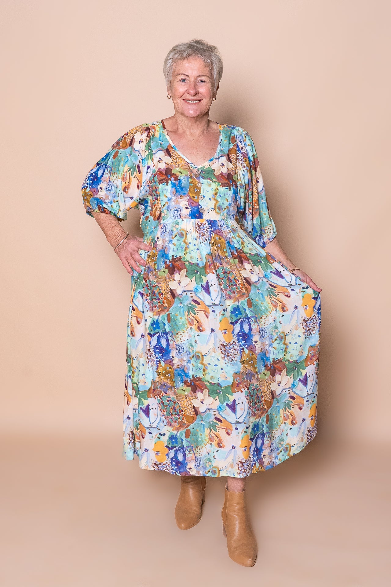Effortless Women's Floral Midi Dress — product view 2