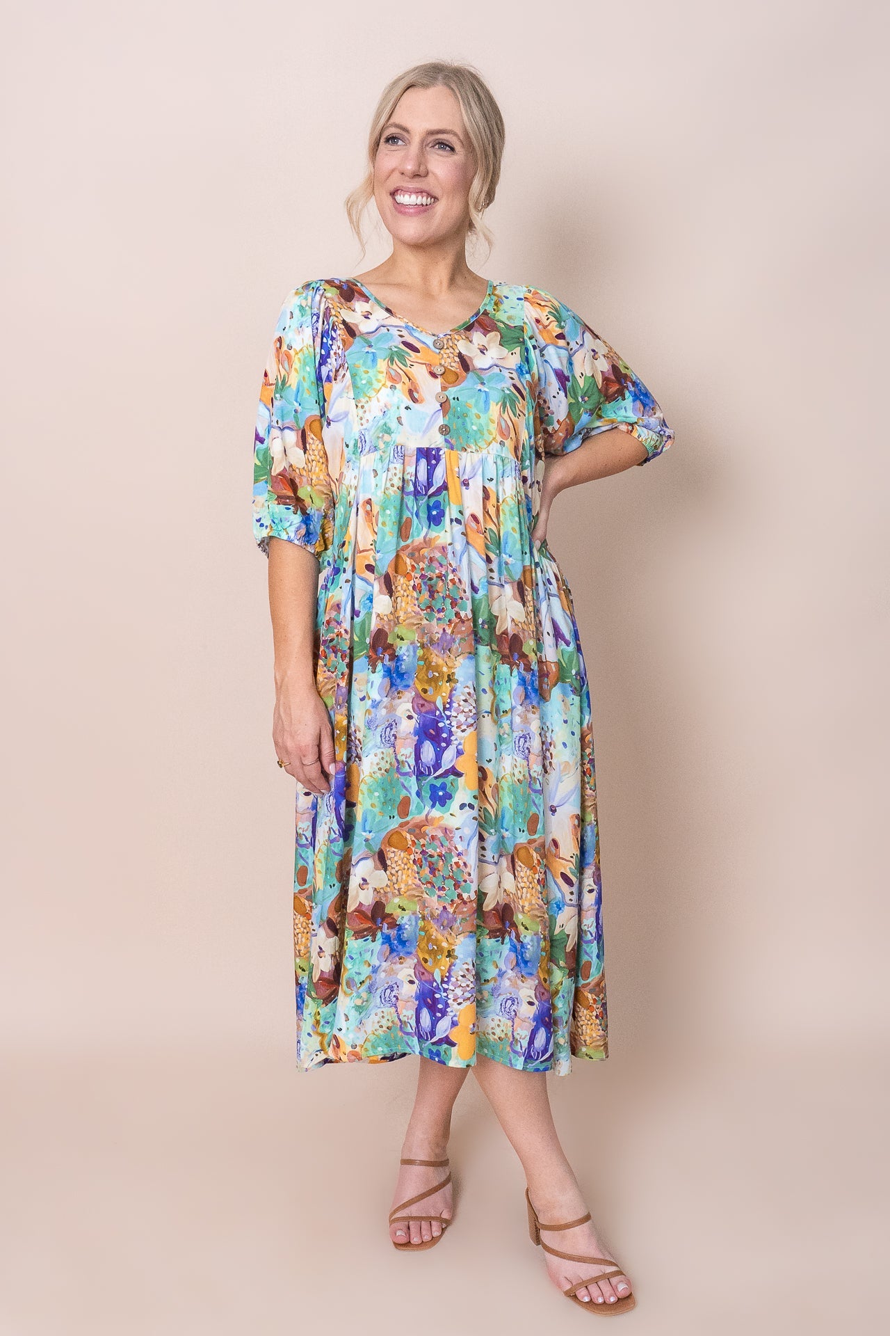 Effortless Women's Floral Midi Dress — product view 1
