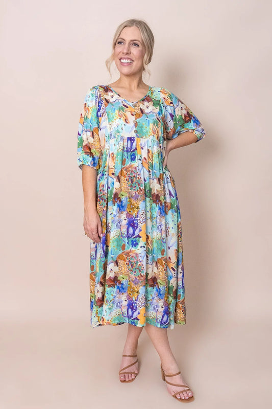 Effortless Women's Floral Midi Dress — product view 1