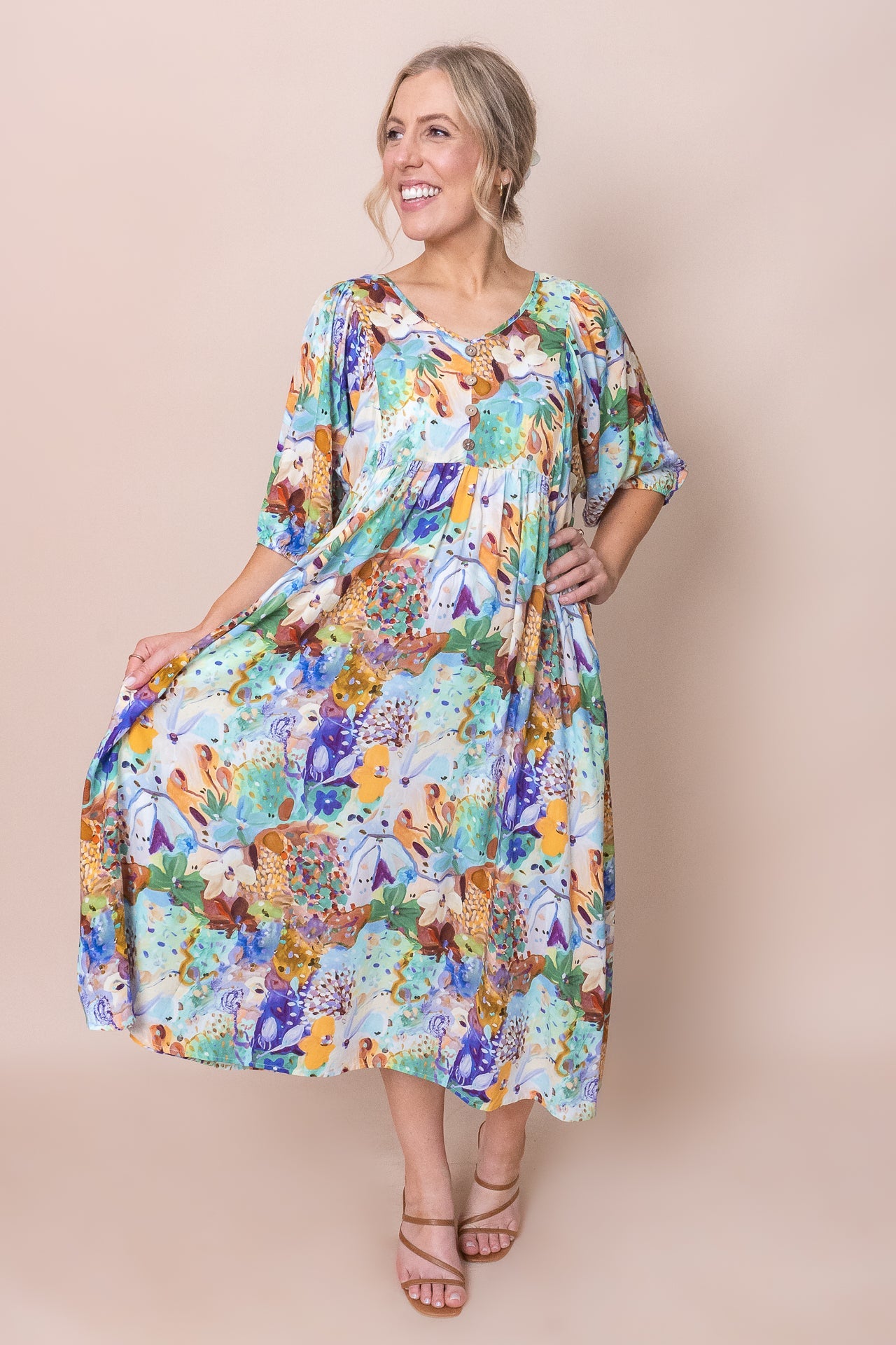 Effortless Women's Floral Midi Dress — product view 5