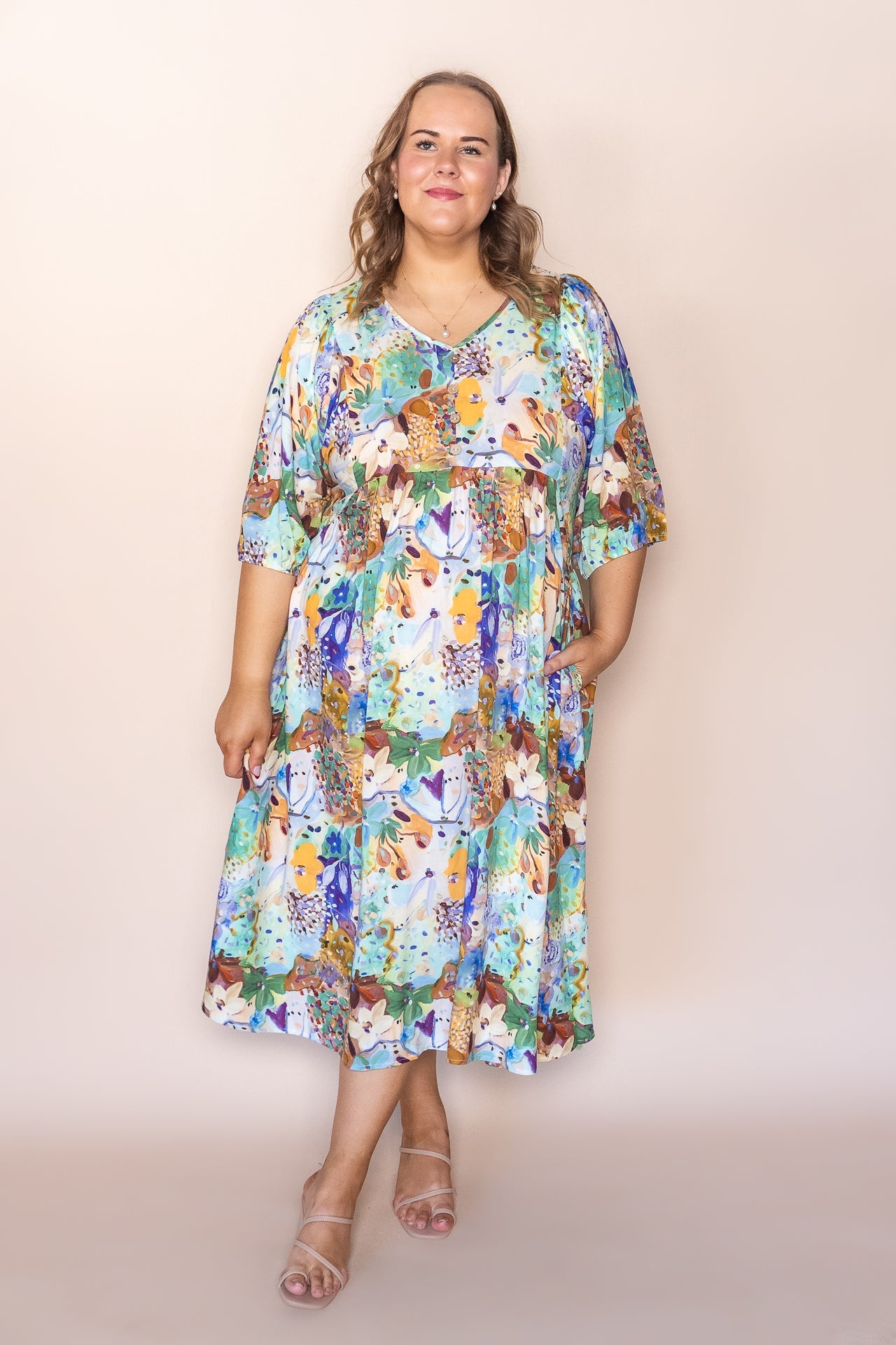 Effortless Women's Floral Midi Dress — product view 3
