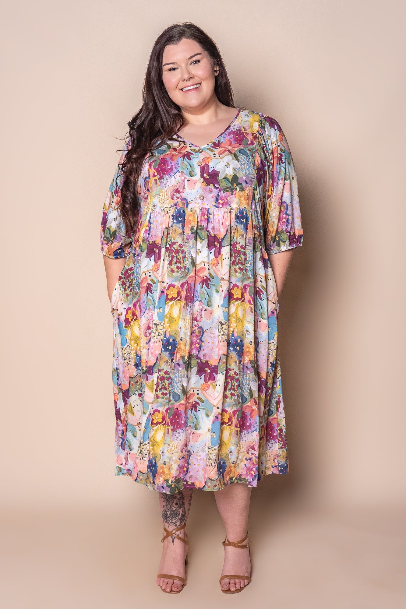 Effortless Women's Floral Midi Dress — product view 8