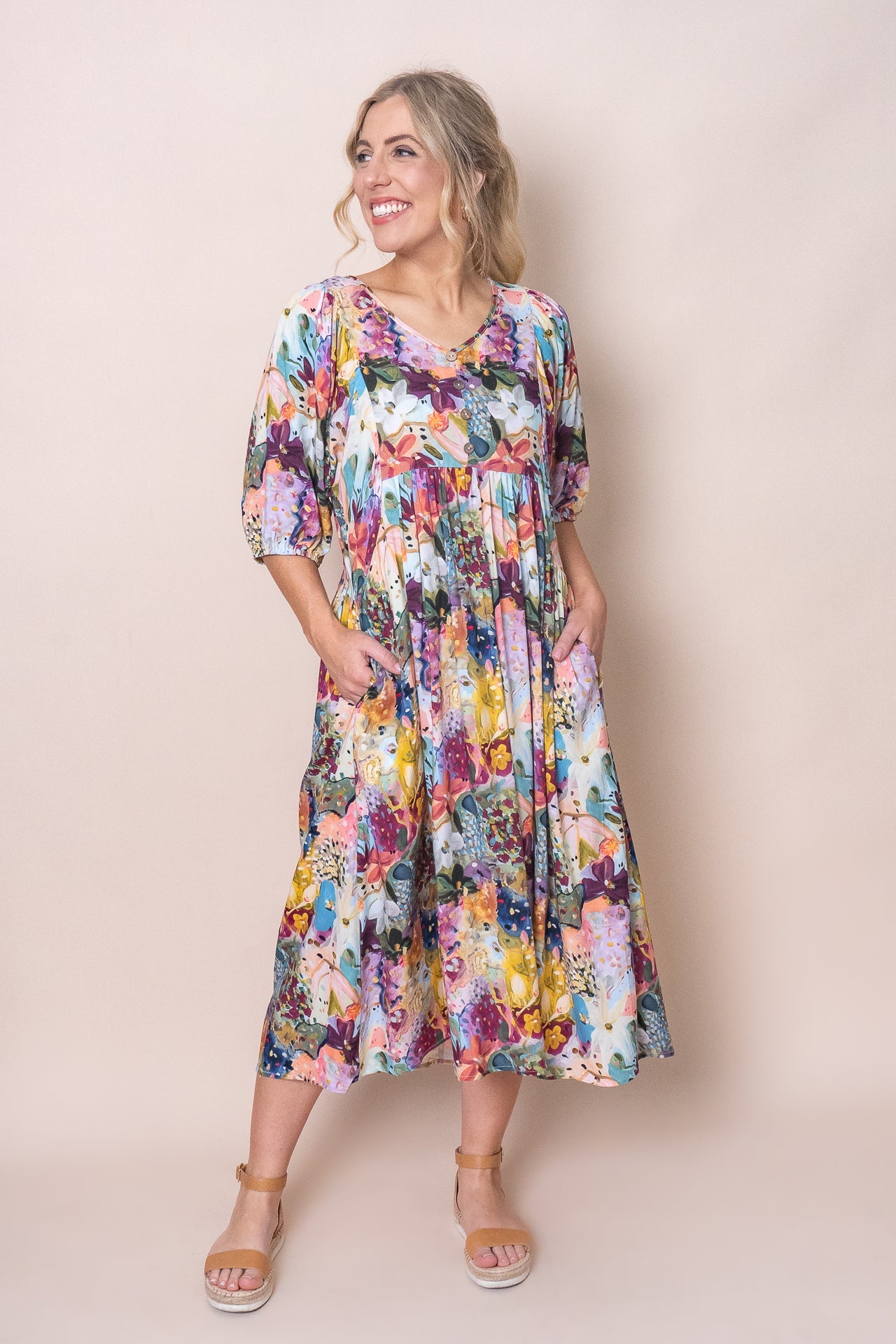 Effortless Women's Floral Midi Dress — product view 5