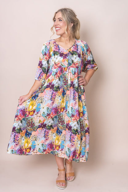 Effortless Women's Floral Midi Dress — product view 1