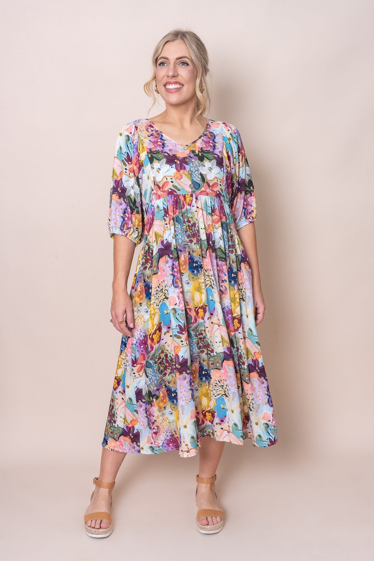 Effortless Women's Floral Midi Dress — product view 4
