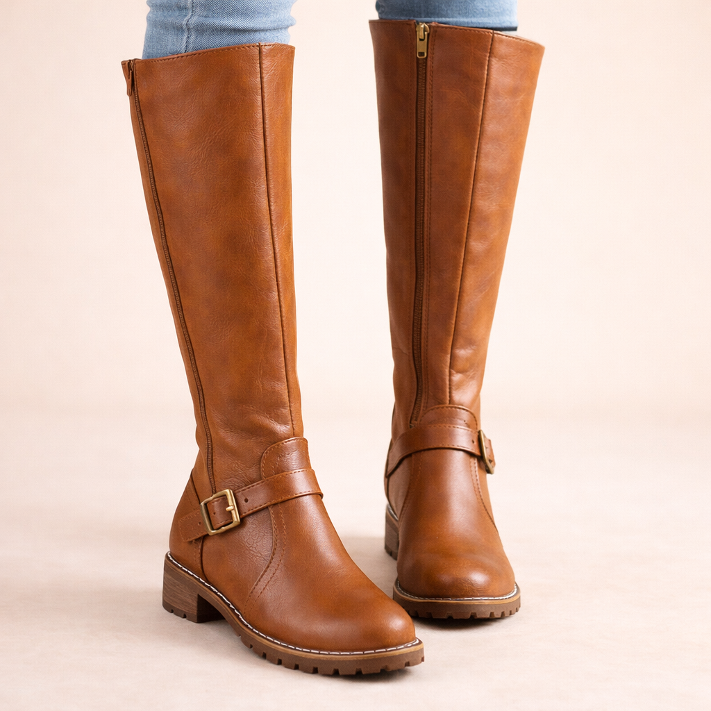 Women's Knee High Boots | Leather Buckle Boots - Original gallery position 6