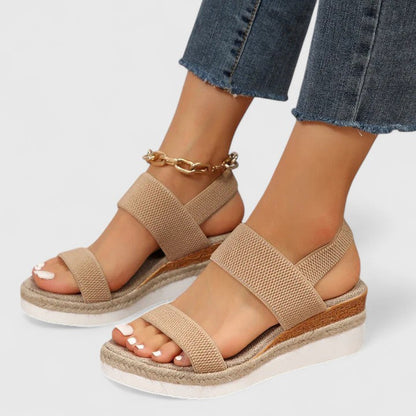 Effortless Orthopedic Elastic-Strap Wedge Sandals — product view 4