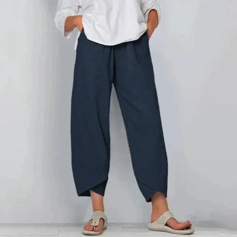 Camille | Relaxed Trousers with Crossover Hems, product image 6