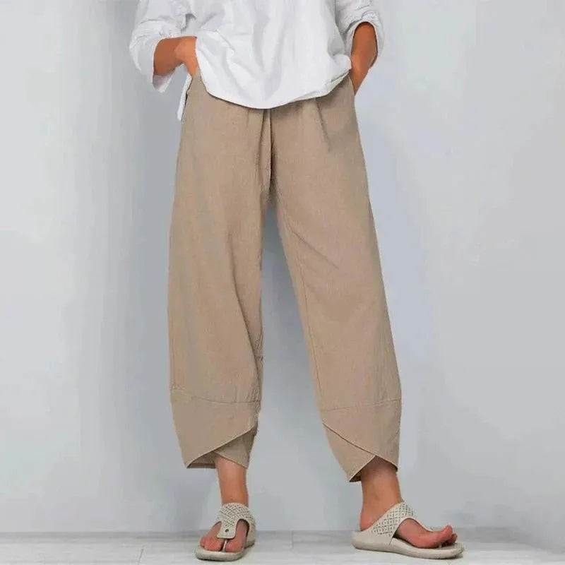 Camille | Relaxed Trousers with Crossover Hems, product image 3